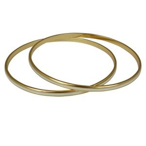 Ritzy Couture Select Two Bangle Set White-Goldtone